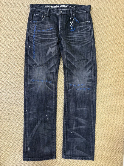 Neighborhood Blue Knife Cut Denim Pants