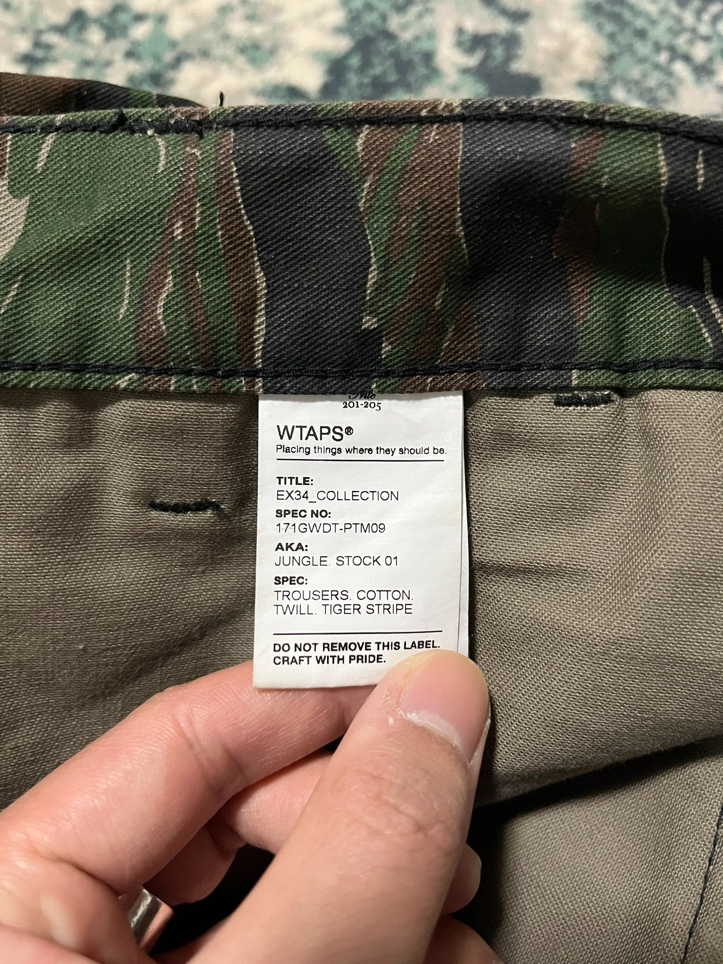 WTAPS 17SS Jungle Stock Camo Cargo Pants