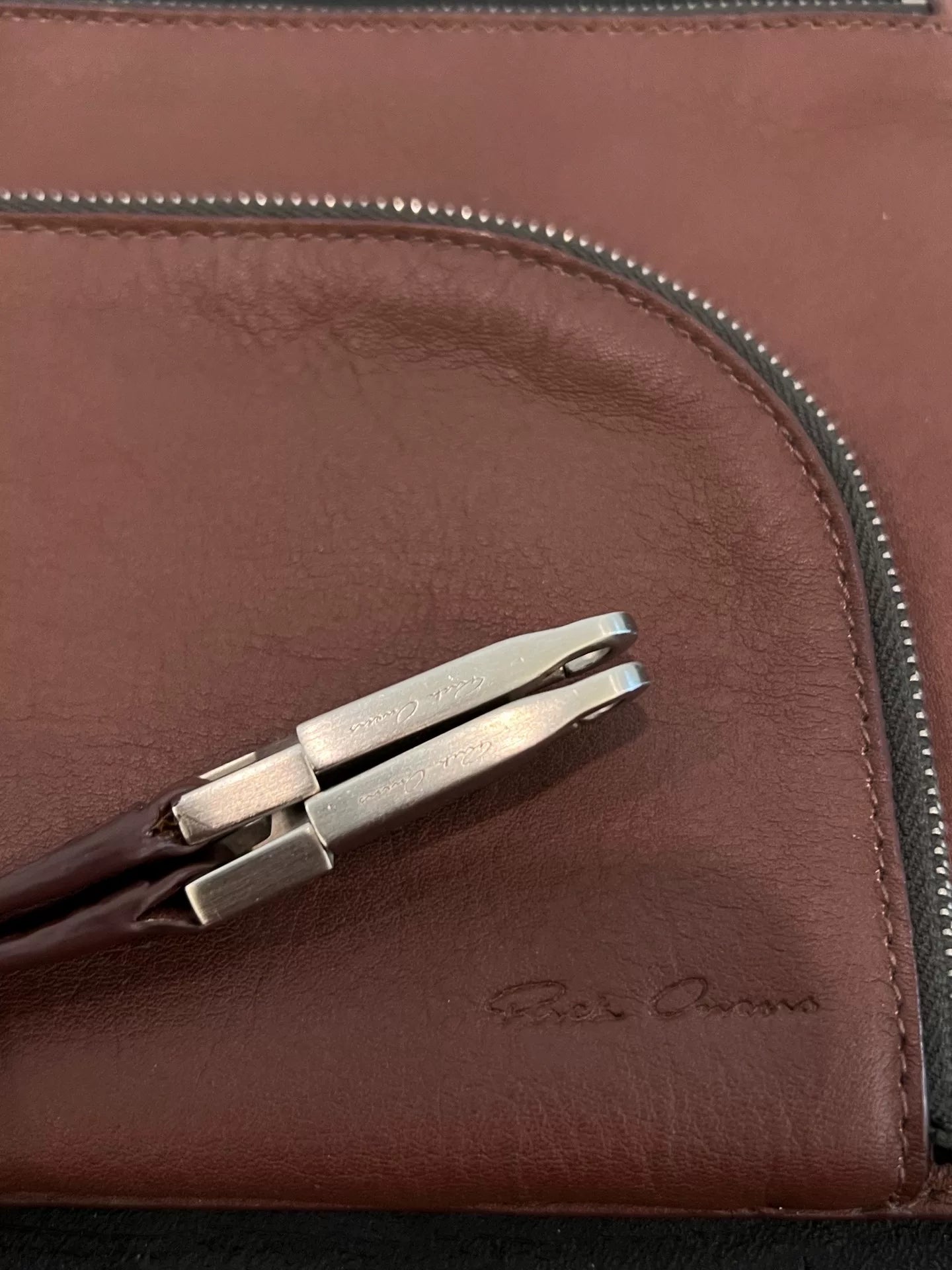Rick Owens Red Cowhide Crossbody Bag