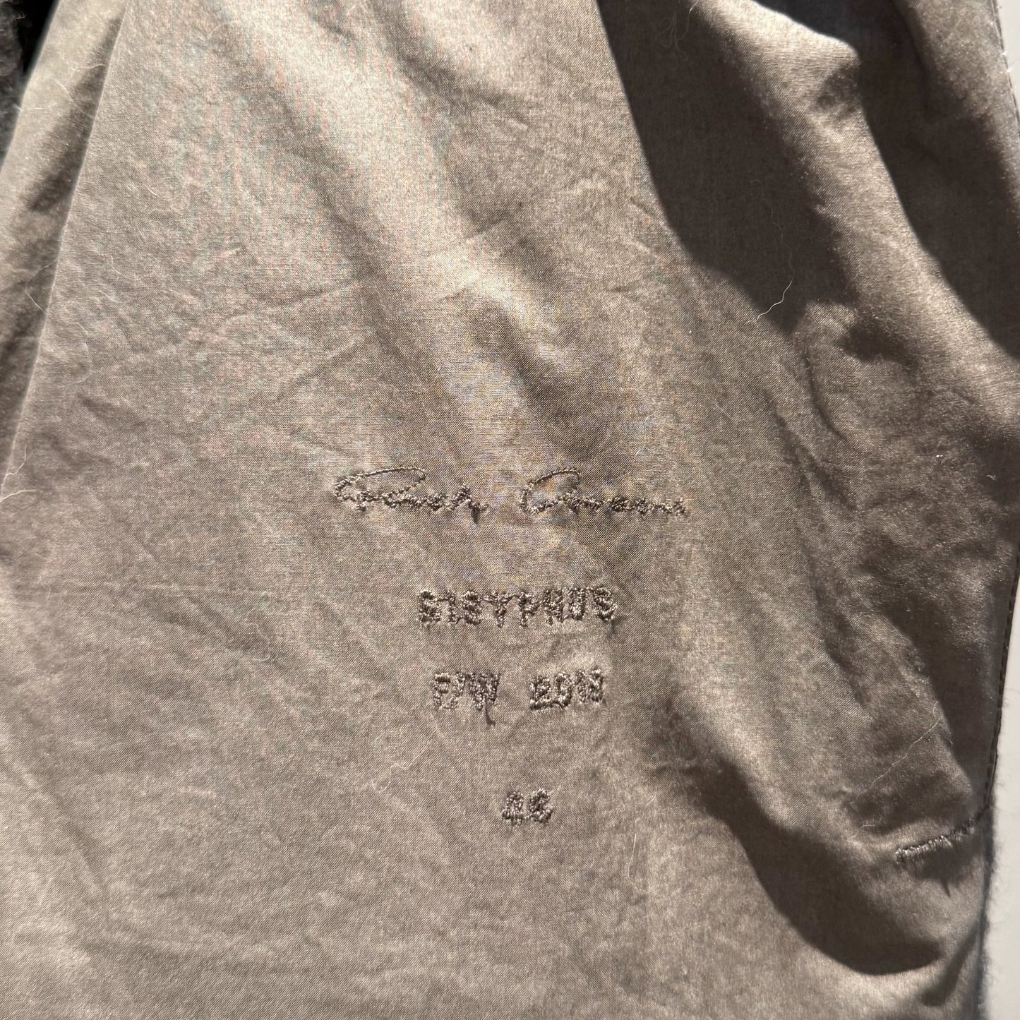 rick owens cashmere bomber coat in gray