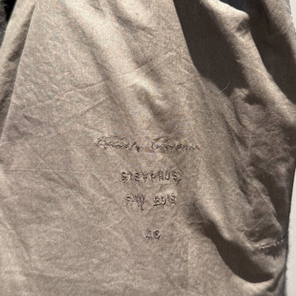 rick owens cashmere bomber coat in gray