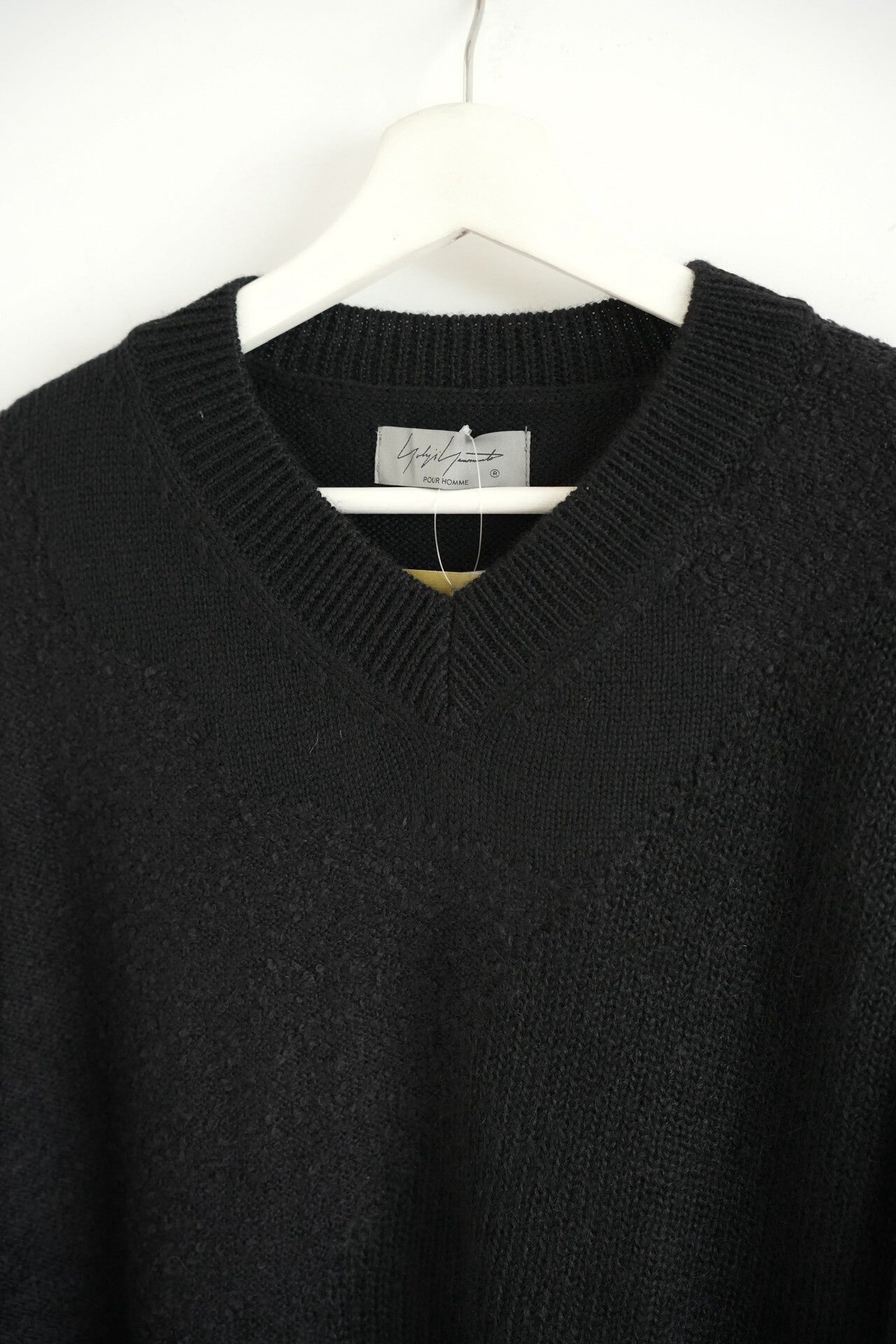 black oversized textured sweater