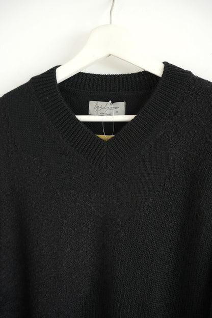 black oversized textured sweater