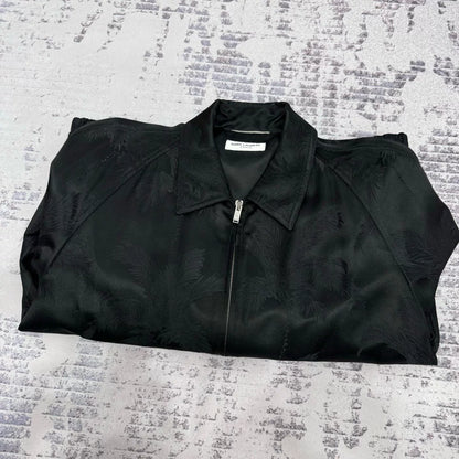 Saint Laurent Palm Satin Zip Jacket