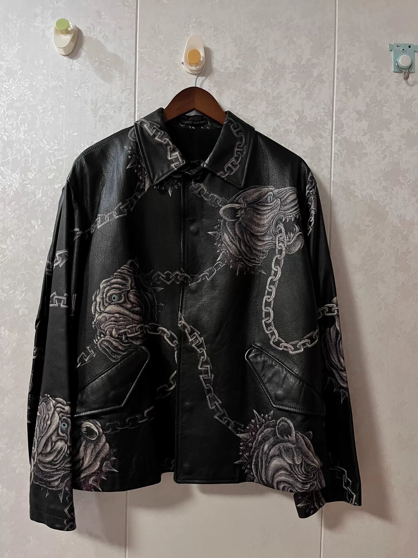 Yohji Yamamoto Velvet Coat with Graphic Design
