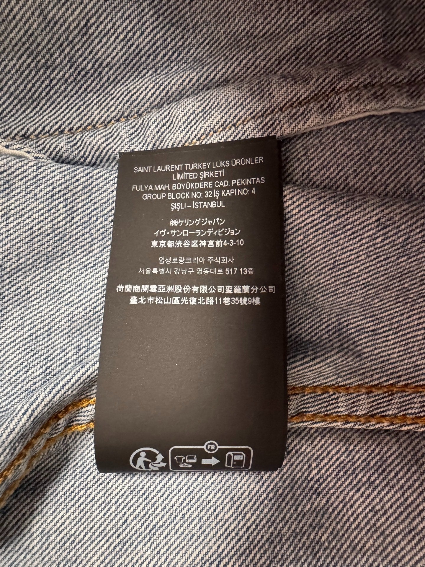 SAINT LAURENT Light Blue Denim Jacket