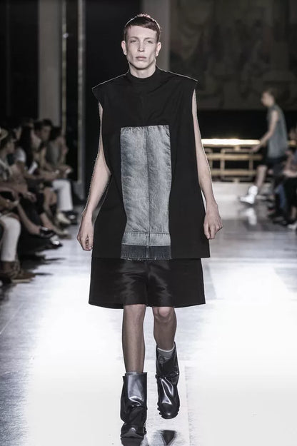 rick owens jumbo fork sleeveless black tee