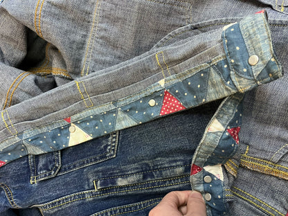 Visvim 101 Damaged Patchwork Denim Jacket