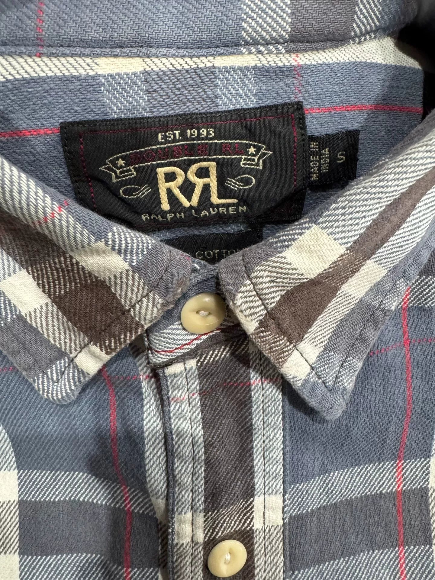 classic plaid flannel shirt by RRL