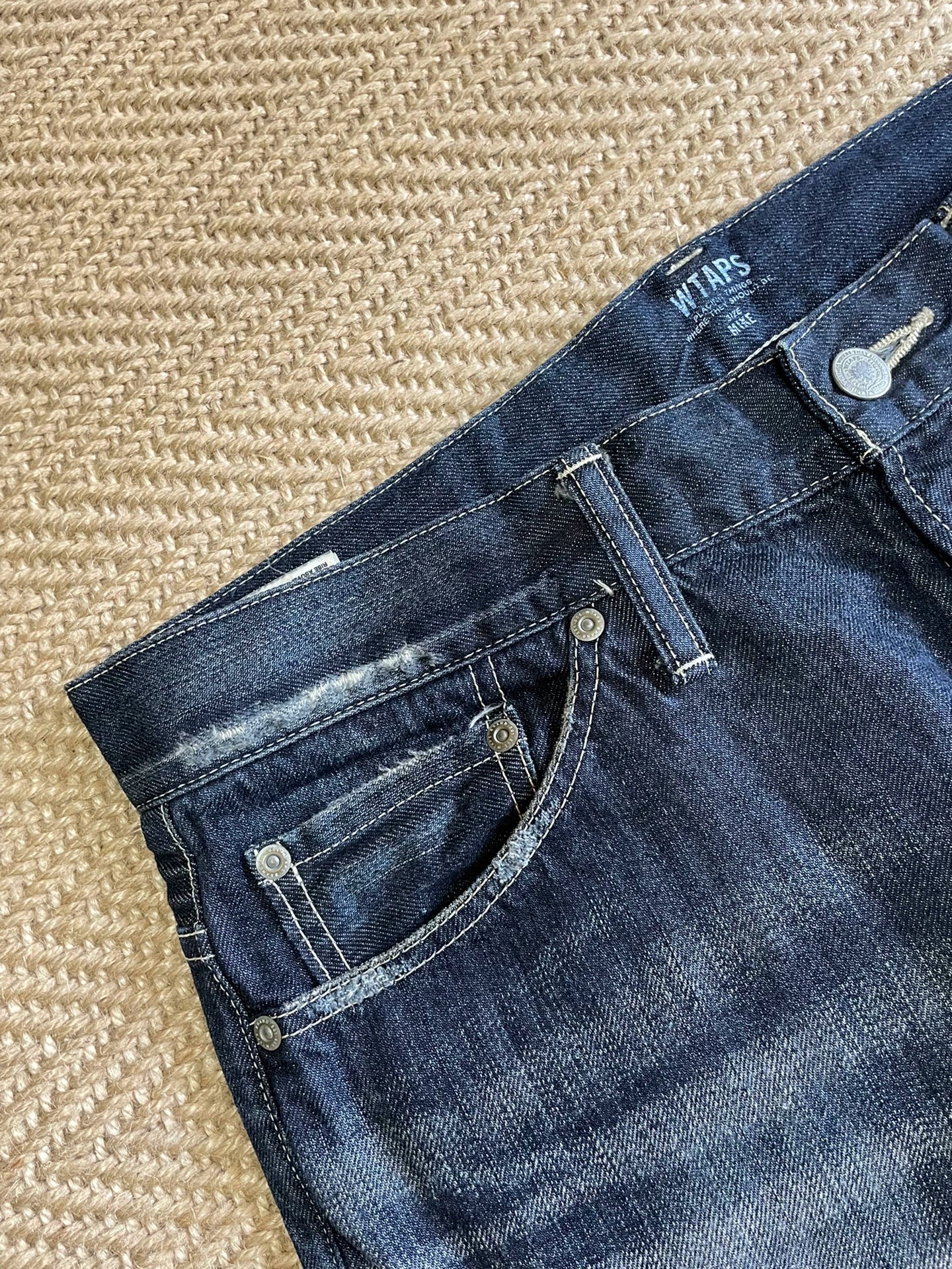 WTAPS Vintage Distressed Denim Pants Size M