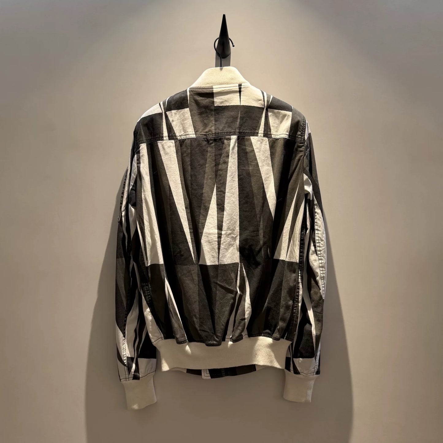 rick owens classic geometric print ma-1 jacket