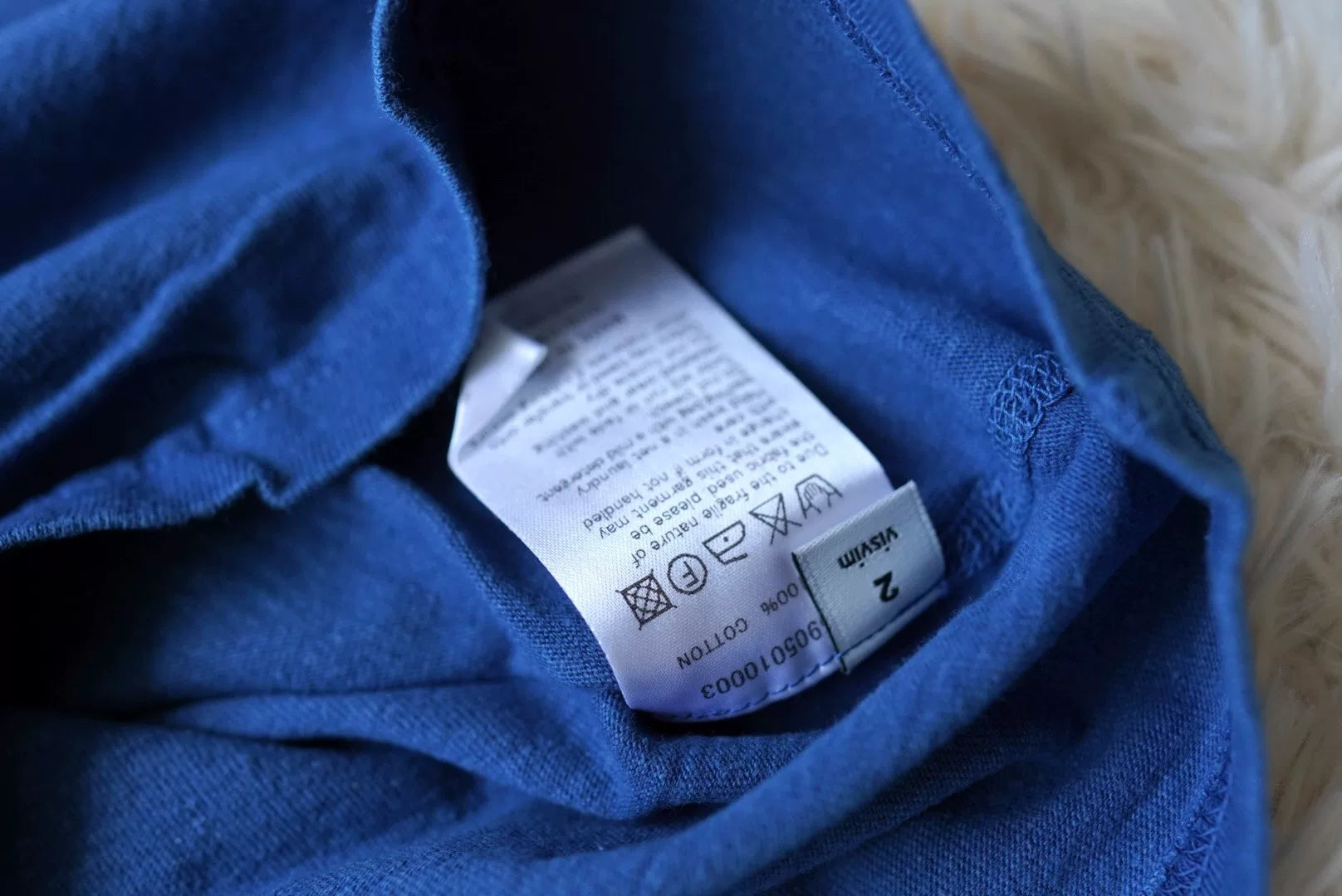 visvim crew neck indigo tee