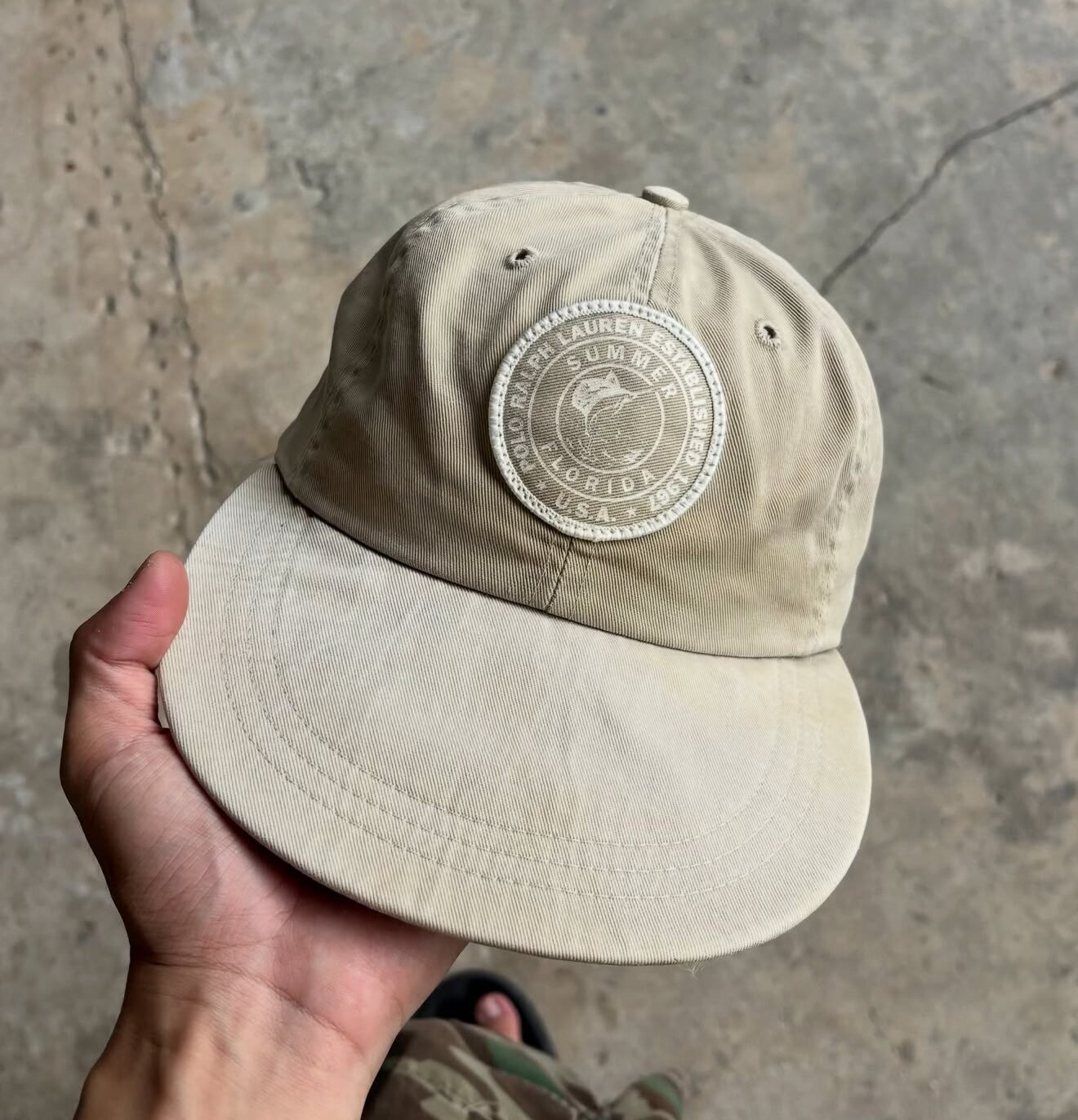 Vintage 1990s Ralph Lauren Fishing Print Cap