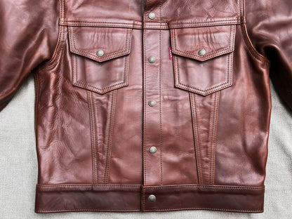 Aero Leather Brown Custom Jacket