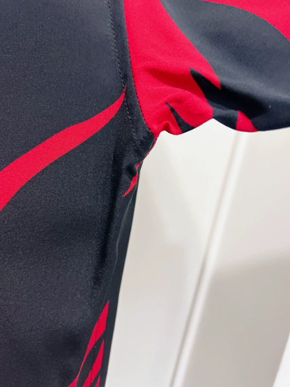 Saint Laurent Red Black Flame Shirt