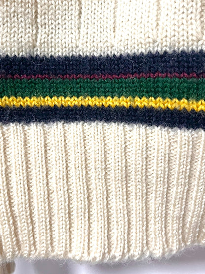 Polo Ralph Lauren Cream Striped V-neck Sweater