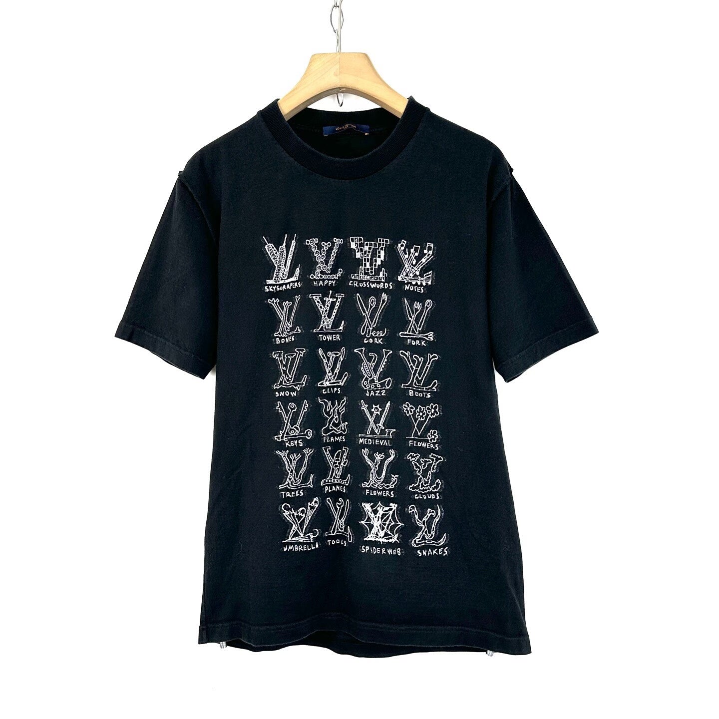 Louis Vuitton Black Logo Print T-Shirt