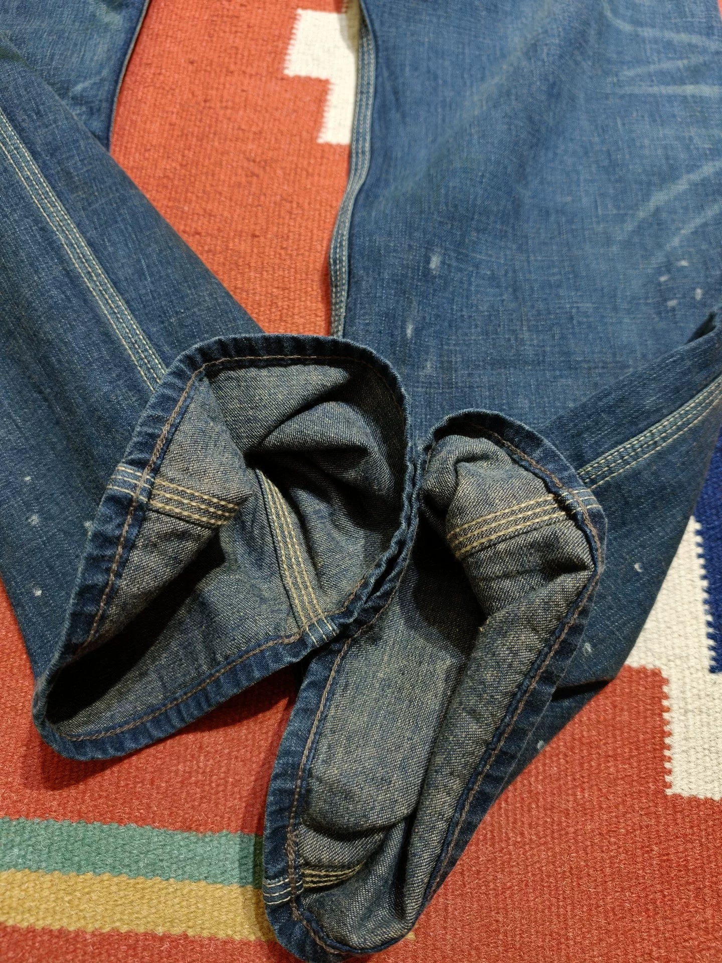 RRL Distressed Patched Work Pants