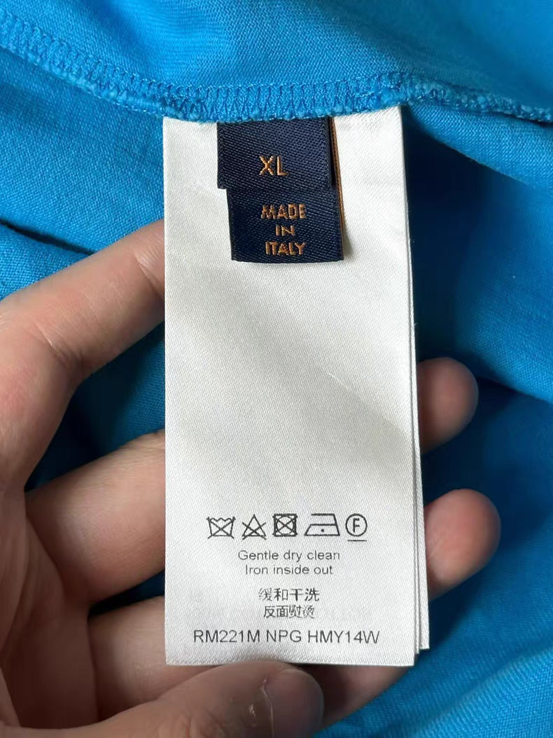 Louis Vuitton Blue Print Short Sleeve Tee