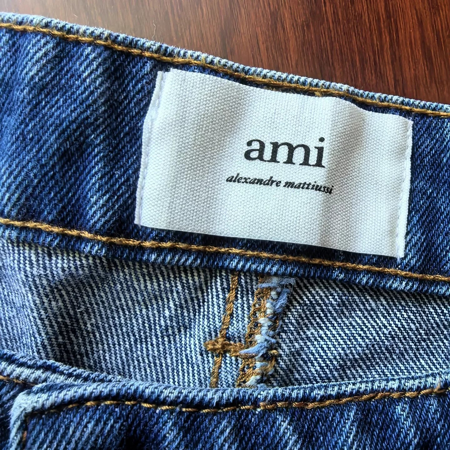 loose straight-leg denim pants by AMI