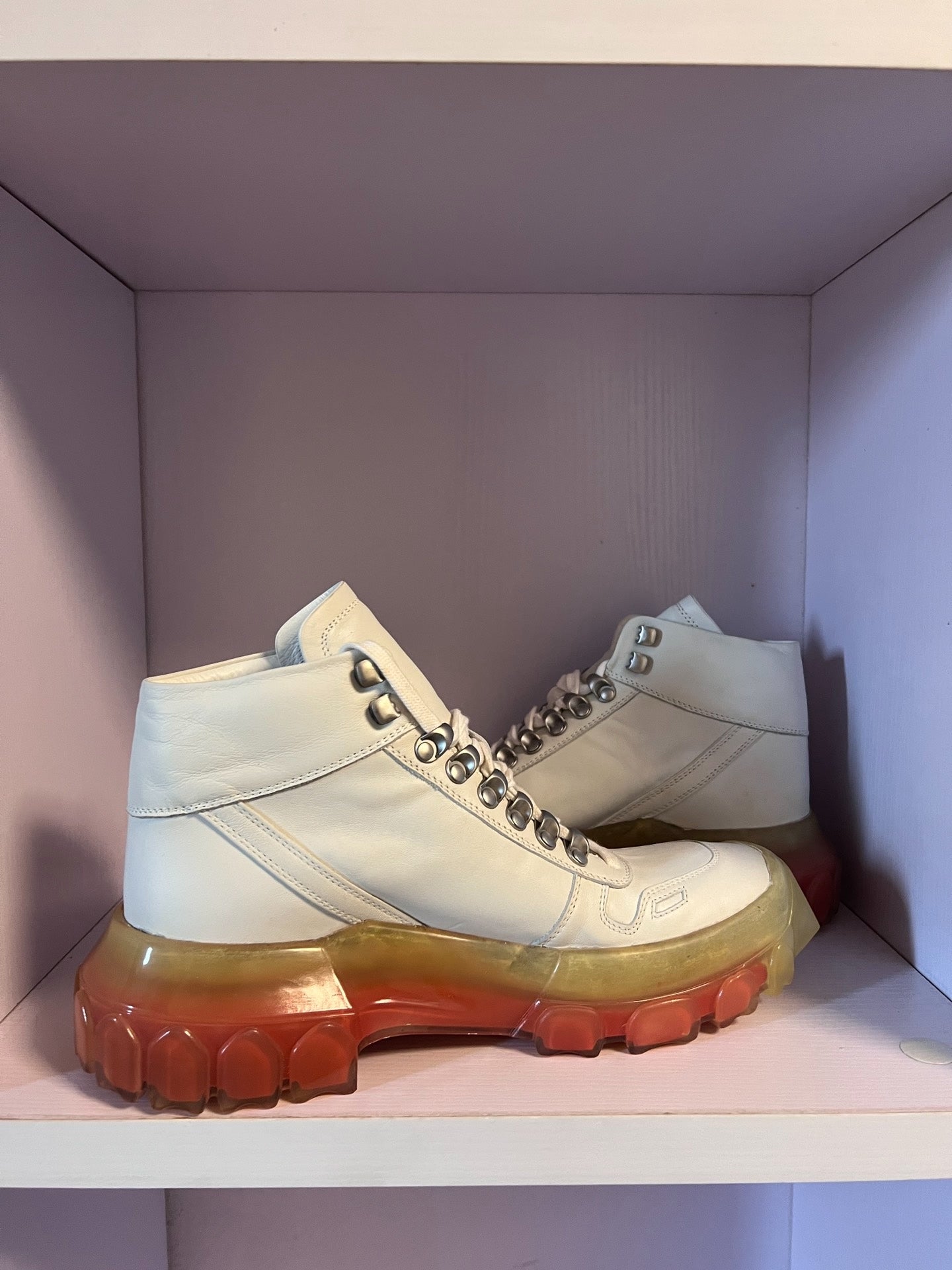 Rick Owens Mainline Leather Rainbow Boots