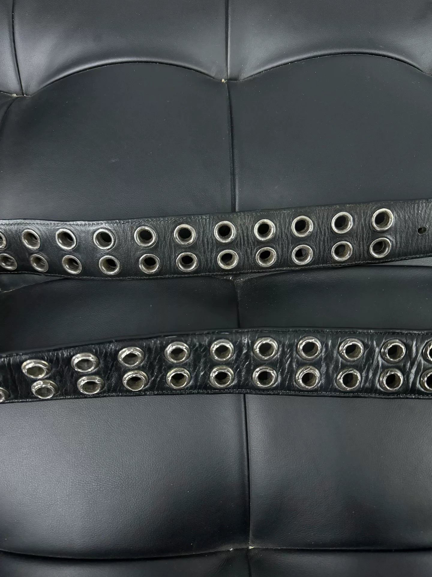 Chrome Hearts Punctured Belt with Silver Studs