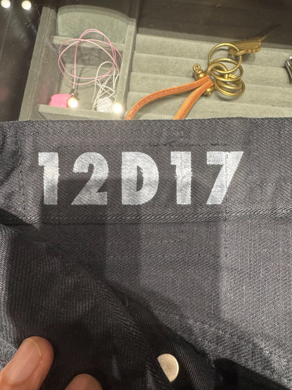 Visvim 12D17 Dark Gray Distressed Jeans