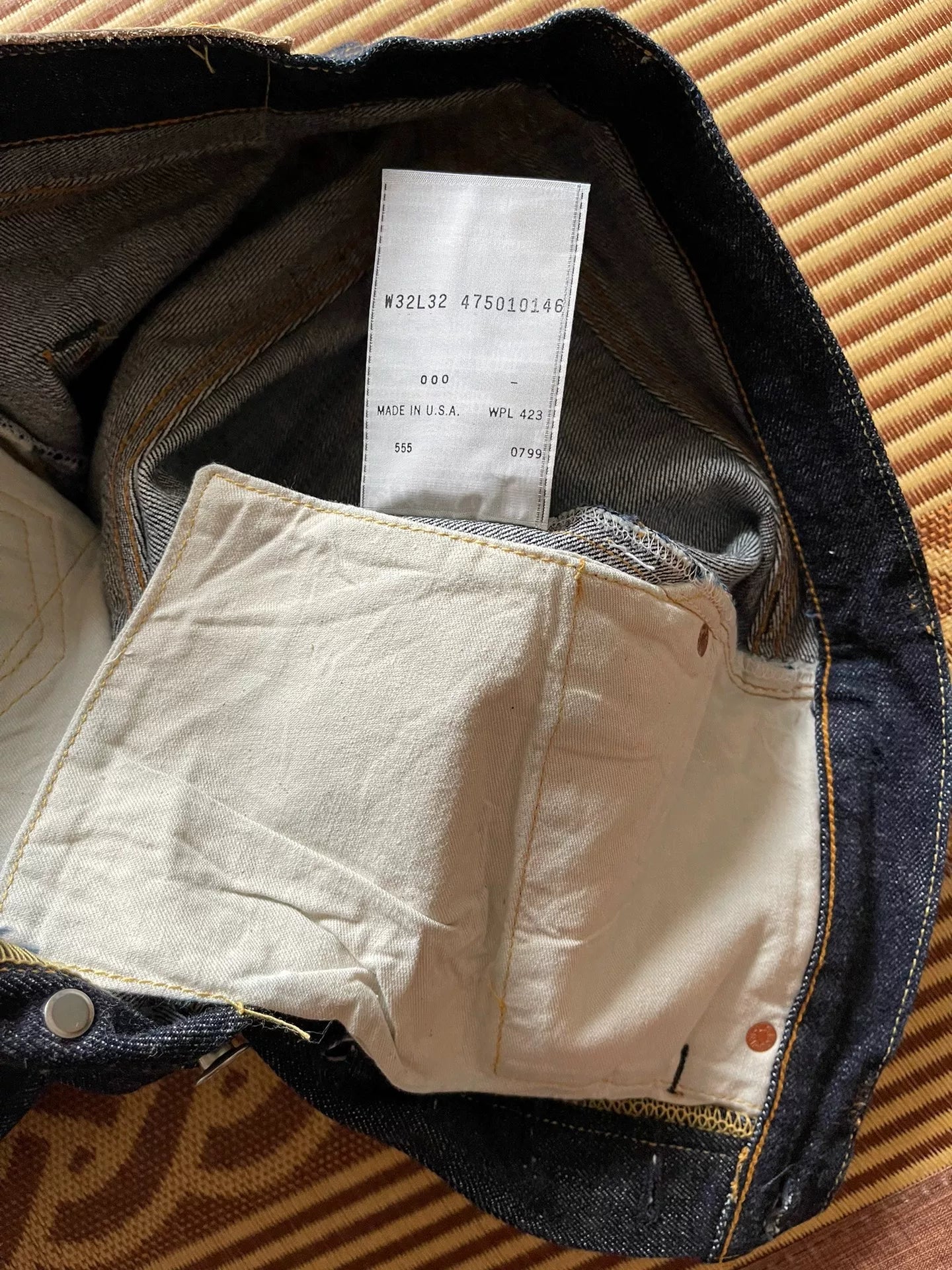 Levi's 501xx Raw Denim Jeans