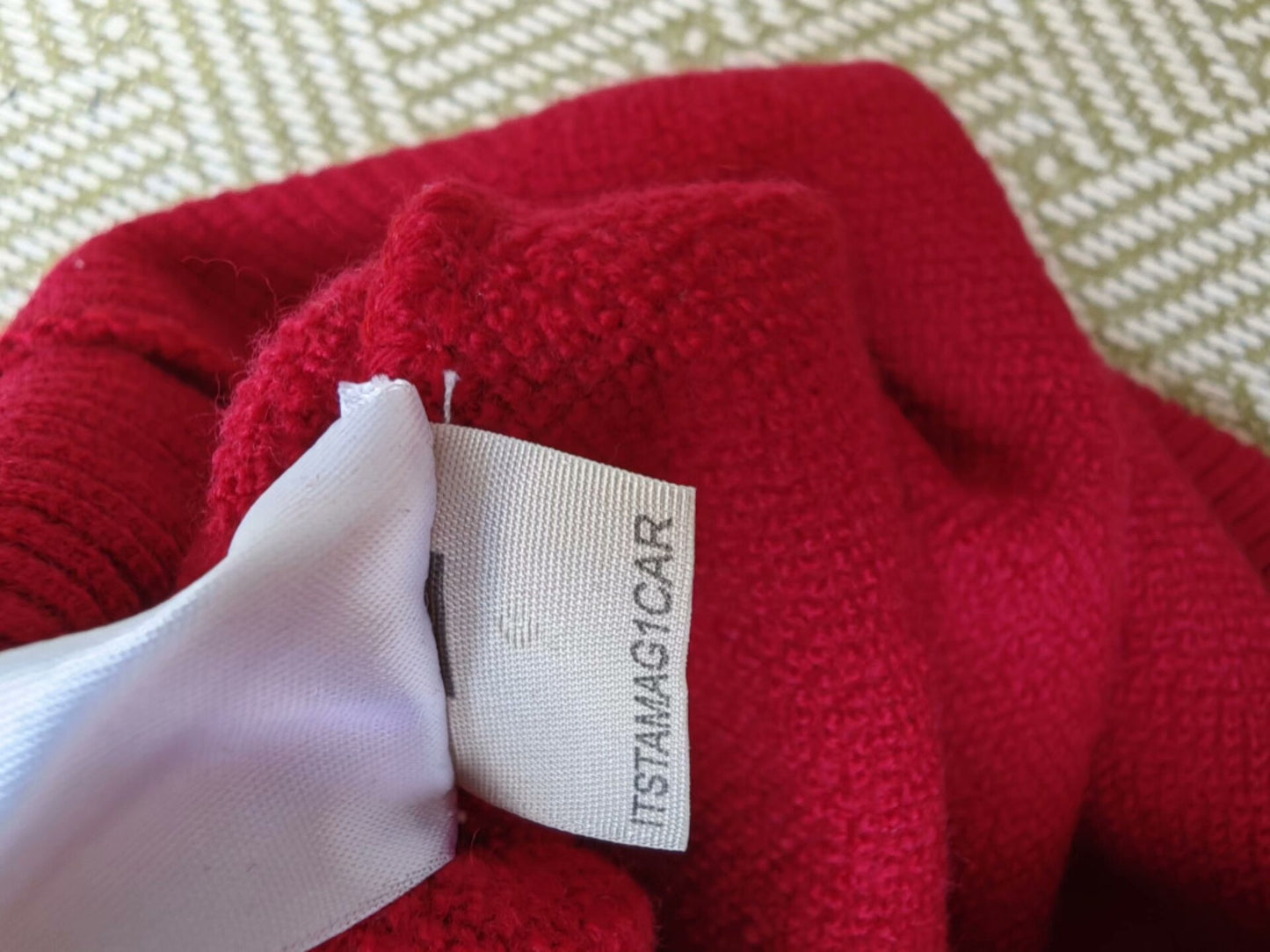 Burberry Red Military Style Wool Sweater