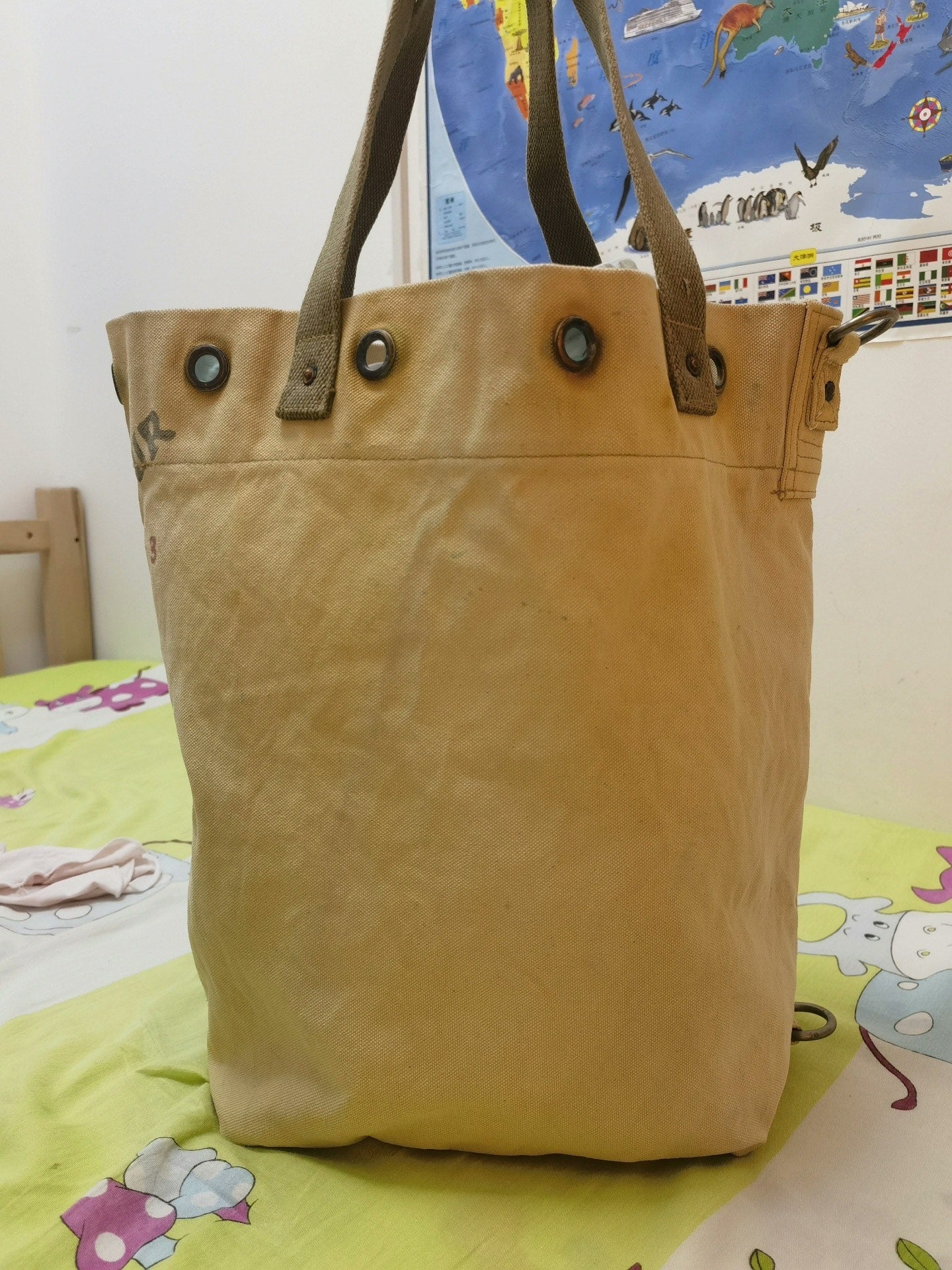 RRL Vintage WWII Nautical Canvas Tote