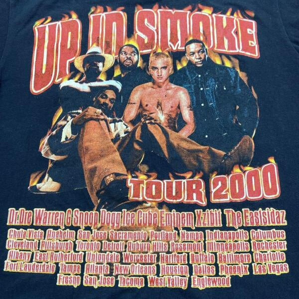 vintage up in smoke tour 2000 rap tee