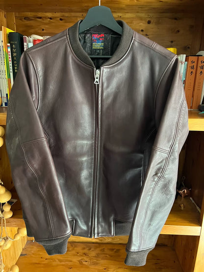 exquisite ma-1 flight jacket in cherry color