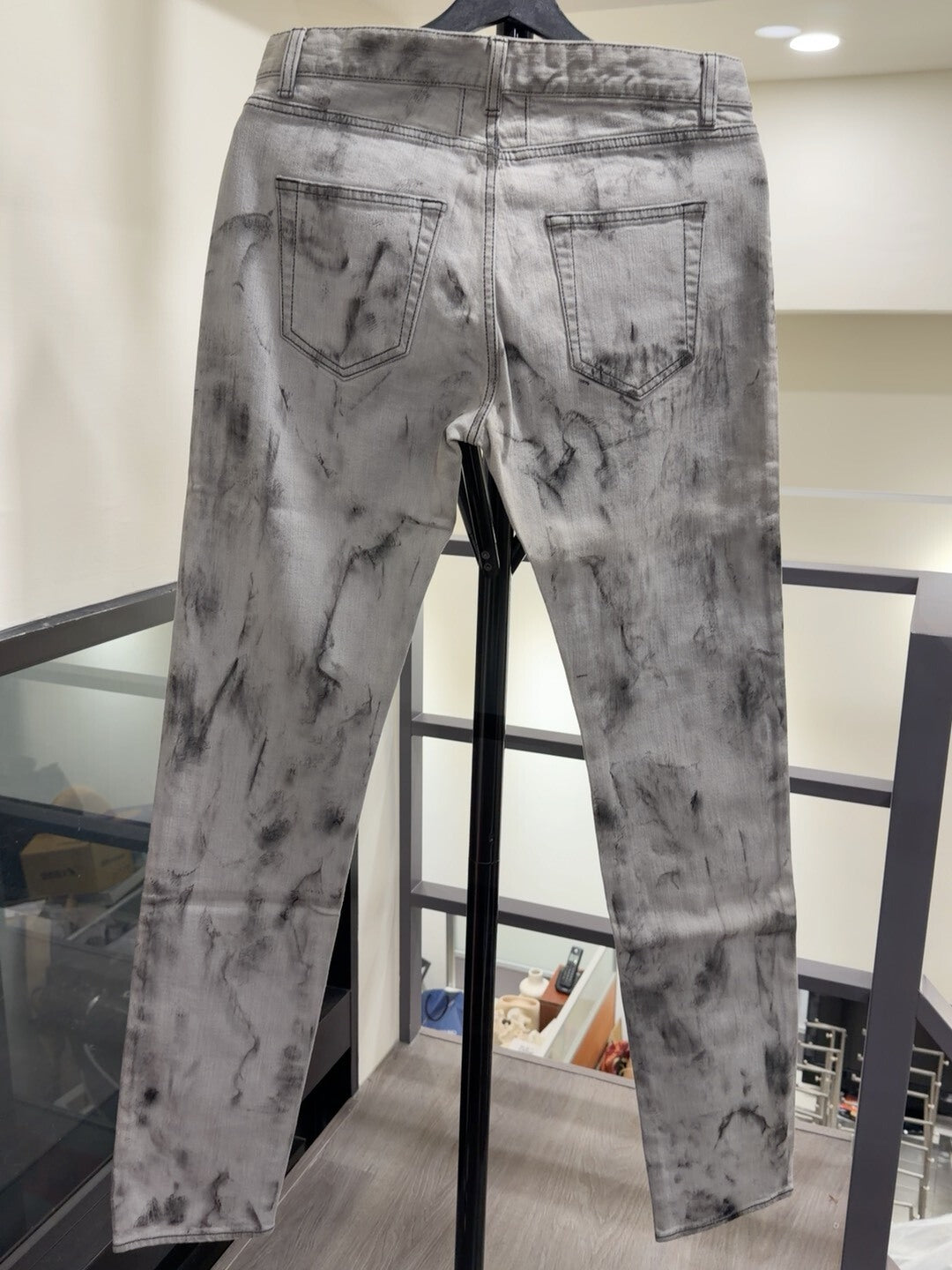 Saint Laurent Tie-Dye Denim Pants