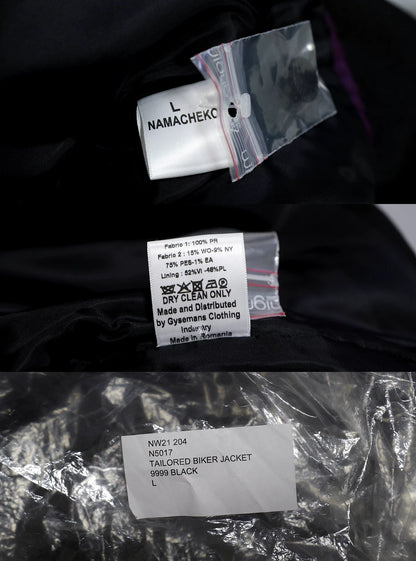 namacheko tailored biker jacket in black