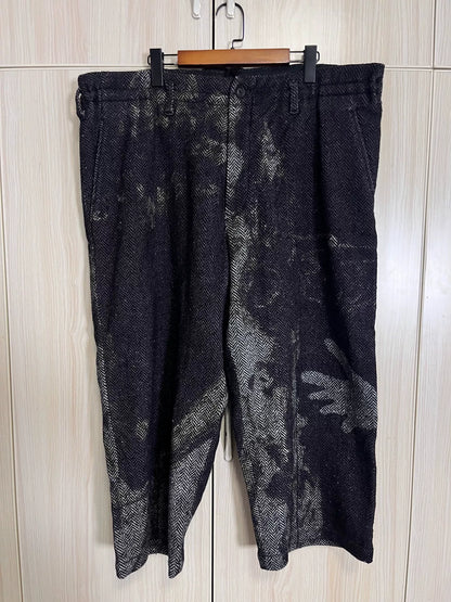 Yohji Yamamoto Black Wool Overcoat Pants