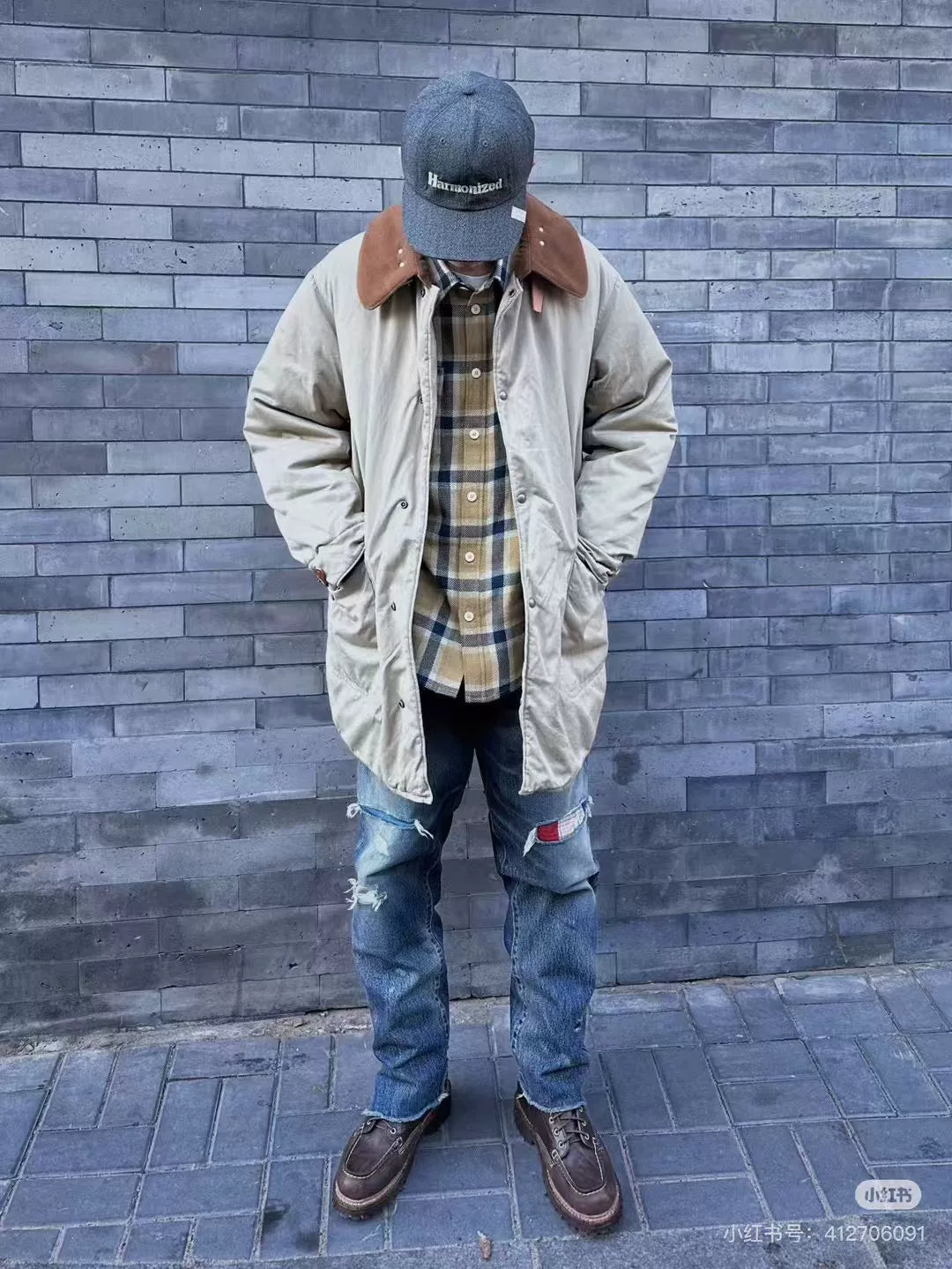 visvim lumber check long sleeve shirt