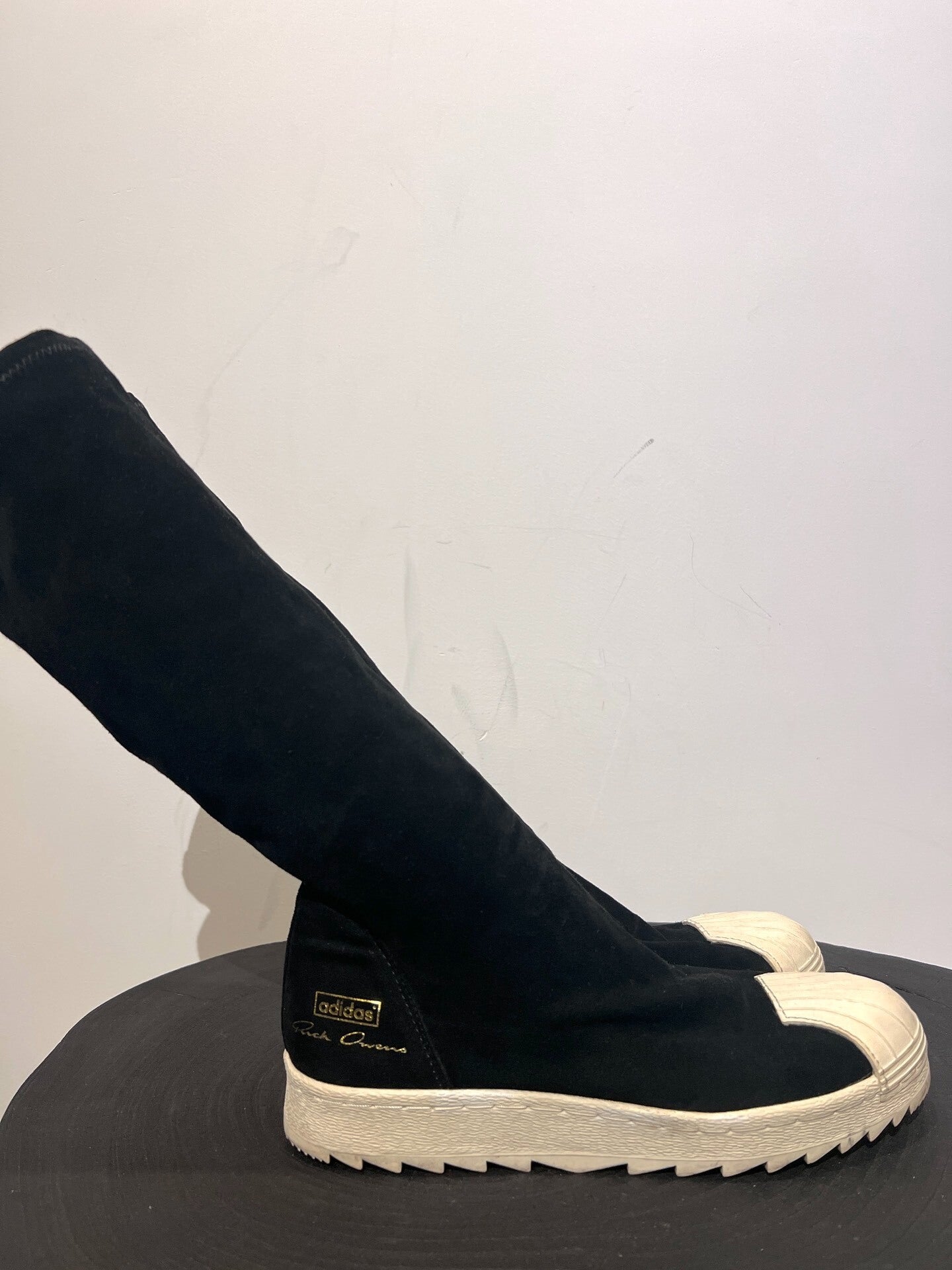 Rick Owens x Adidas Suede High-Top Boots
