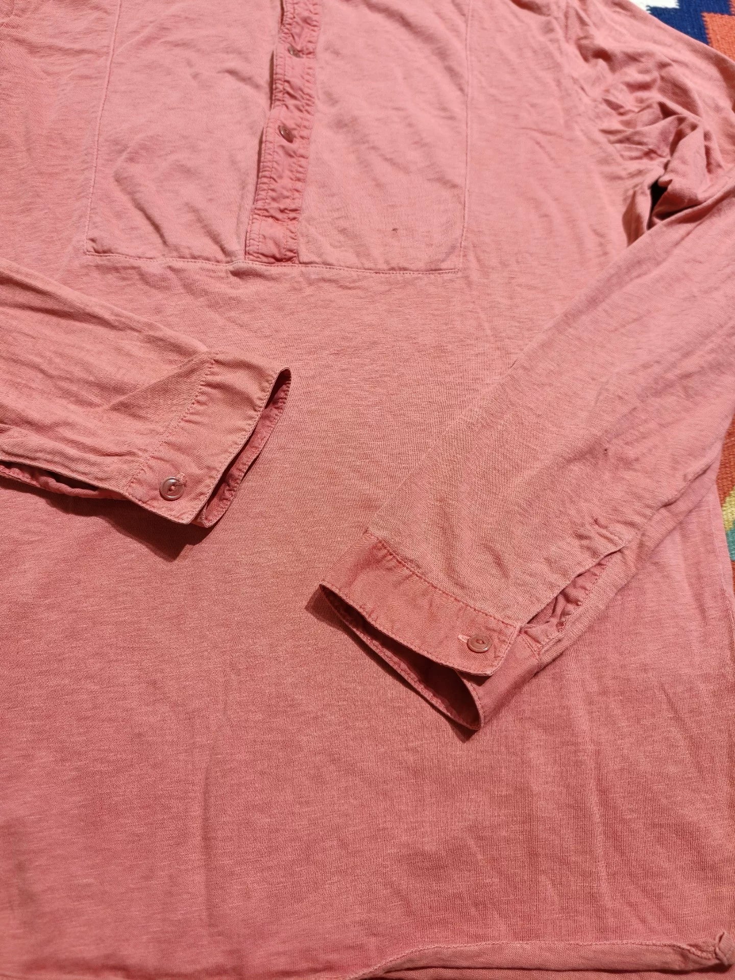 RRL Double RL Henley Long Sleeve T-shirt