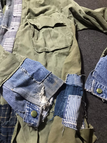 Greg Lauren Military-Inspired Patchwork Jacket