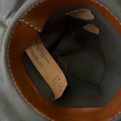 brown felt wide-brimmed hat