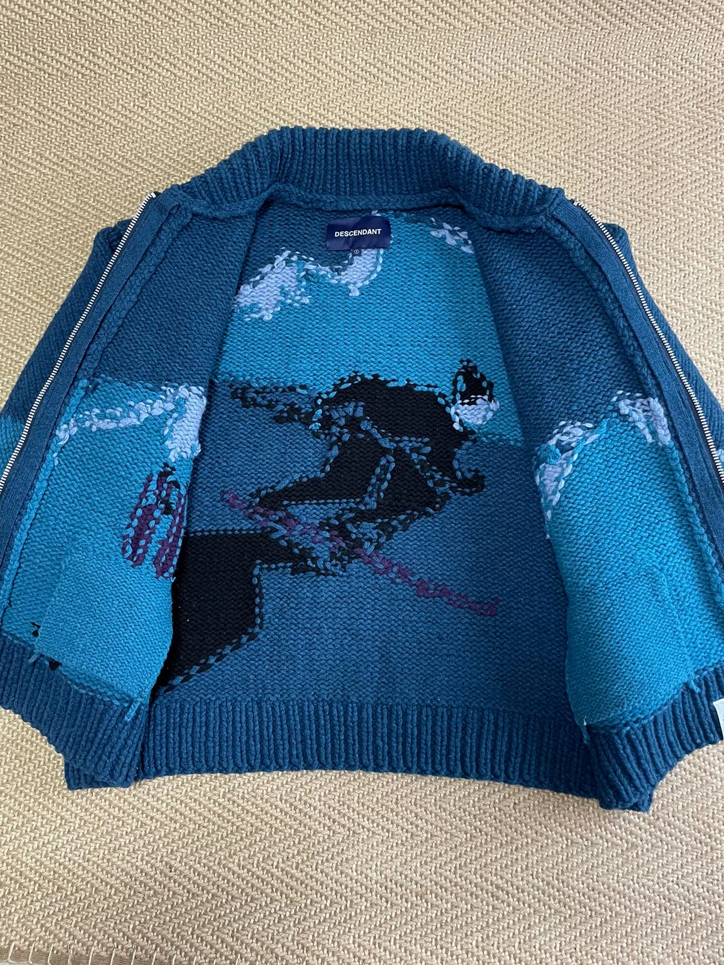 descendant ski cowichan knit sweater jacket