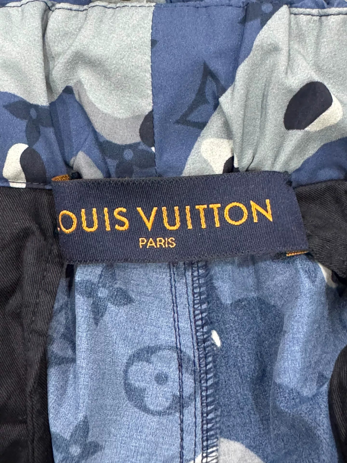 Louis Vuitton Blue Camo Nylon Casual Pants