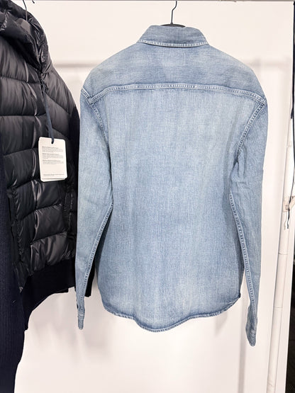 Saint Laurent SS25 Pointed Collar Denim Shirt