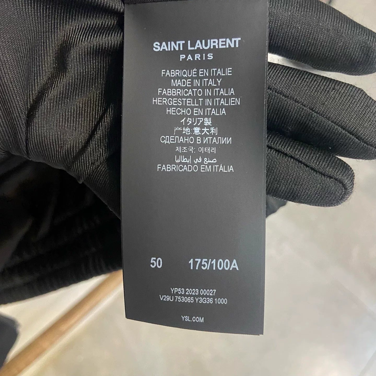 Saint Laurent FW23 Black White Trim Jacket