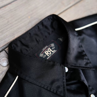 RRL Bull Head Embroidery Silk Western Shirt
