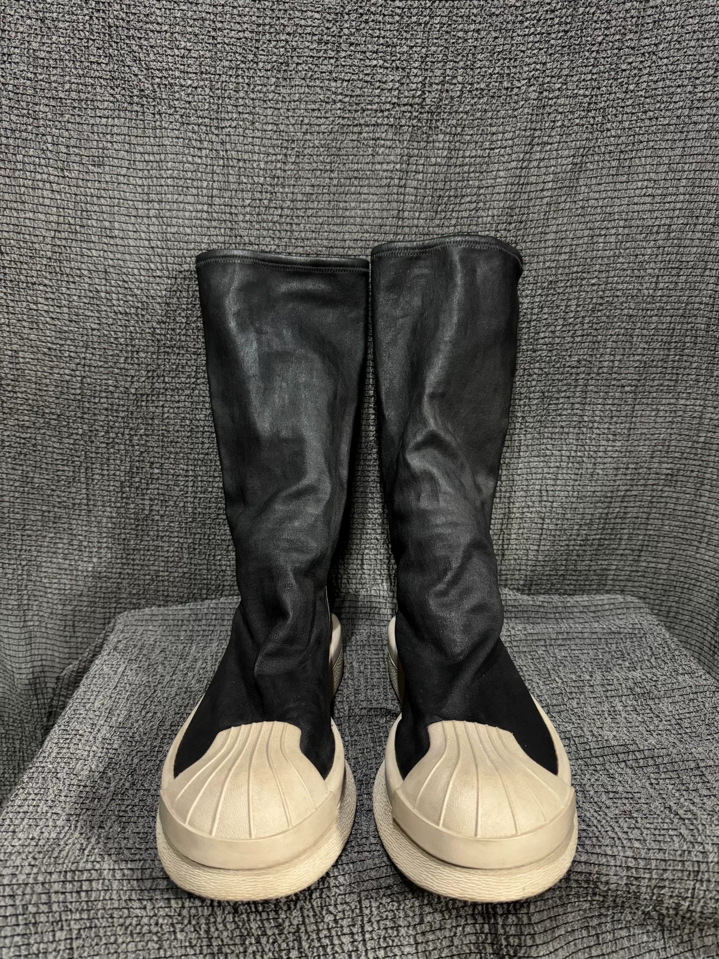 Rick Owens x Adidas High-Top Shell-Toe Boots