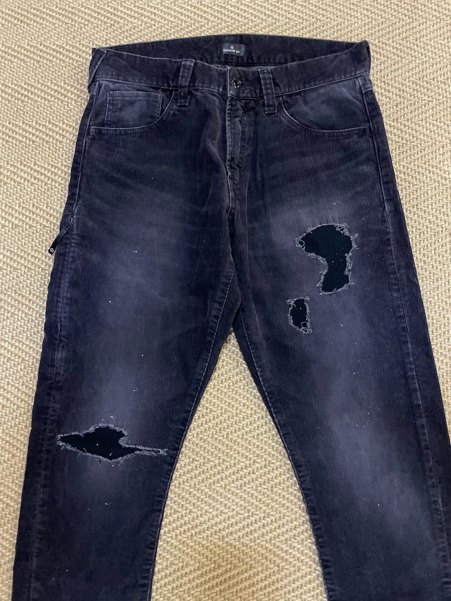 Vanquish Fragment Distressed Splatter Corduroy Pants