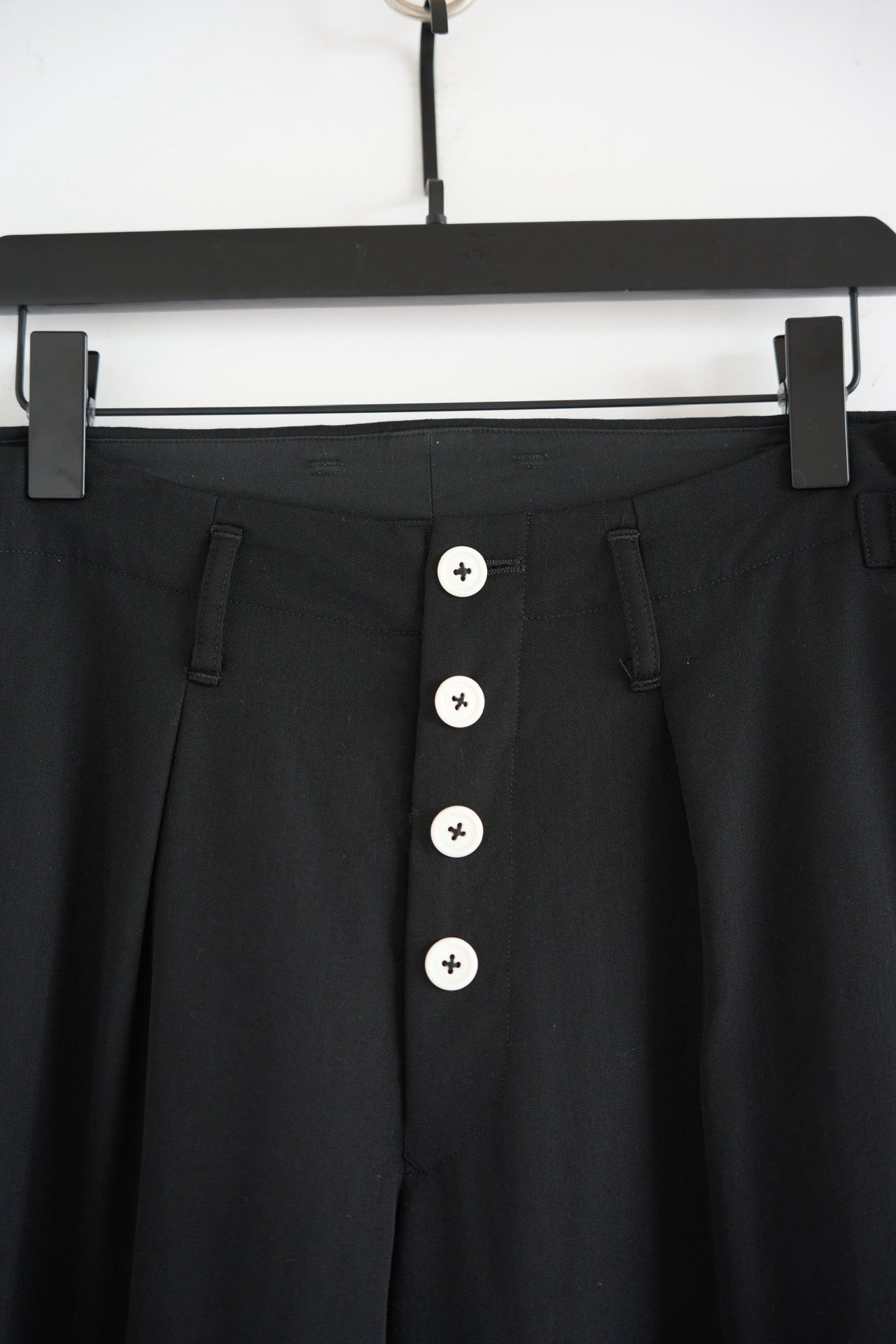 Yohji Yamamoto 19AW White Button Wool Trousers