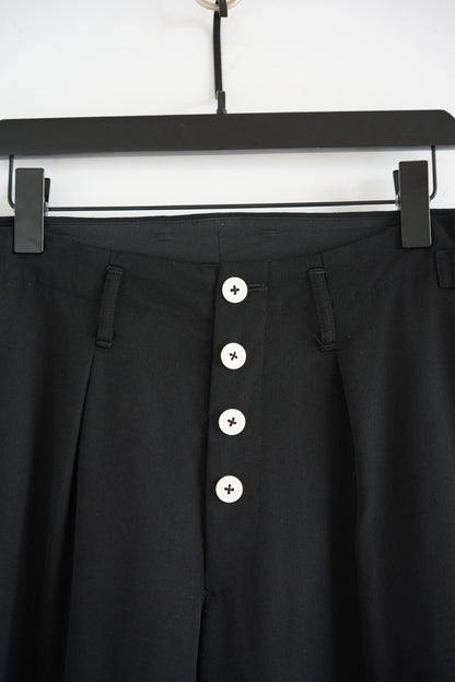Yohji Yamamoto 19AW White Button Wool Trousers