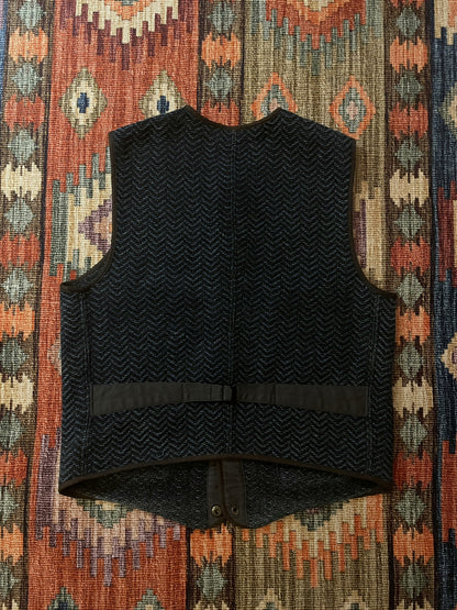 Double RL RRL Herringbone Indigo Vest S